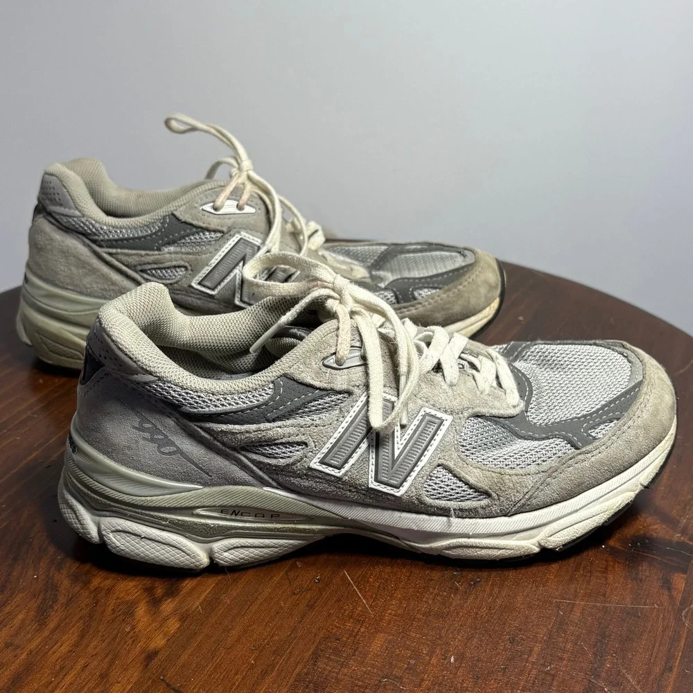 New Balance Running Shoes Womens 6.5 Gray 990v3 W990GL3 Made in USA Suede Mesh‎